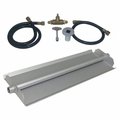 Tretco 18 in. 14GA Powder Coated Linear Burner Pan Kit, Natural Gas OB5-BK1-18-NG